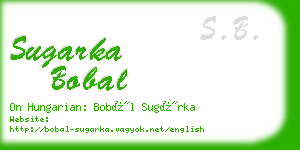 sugarka bobal business card